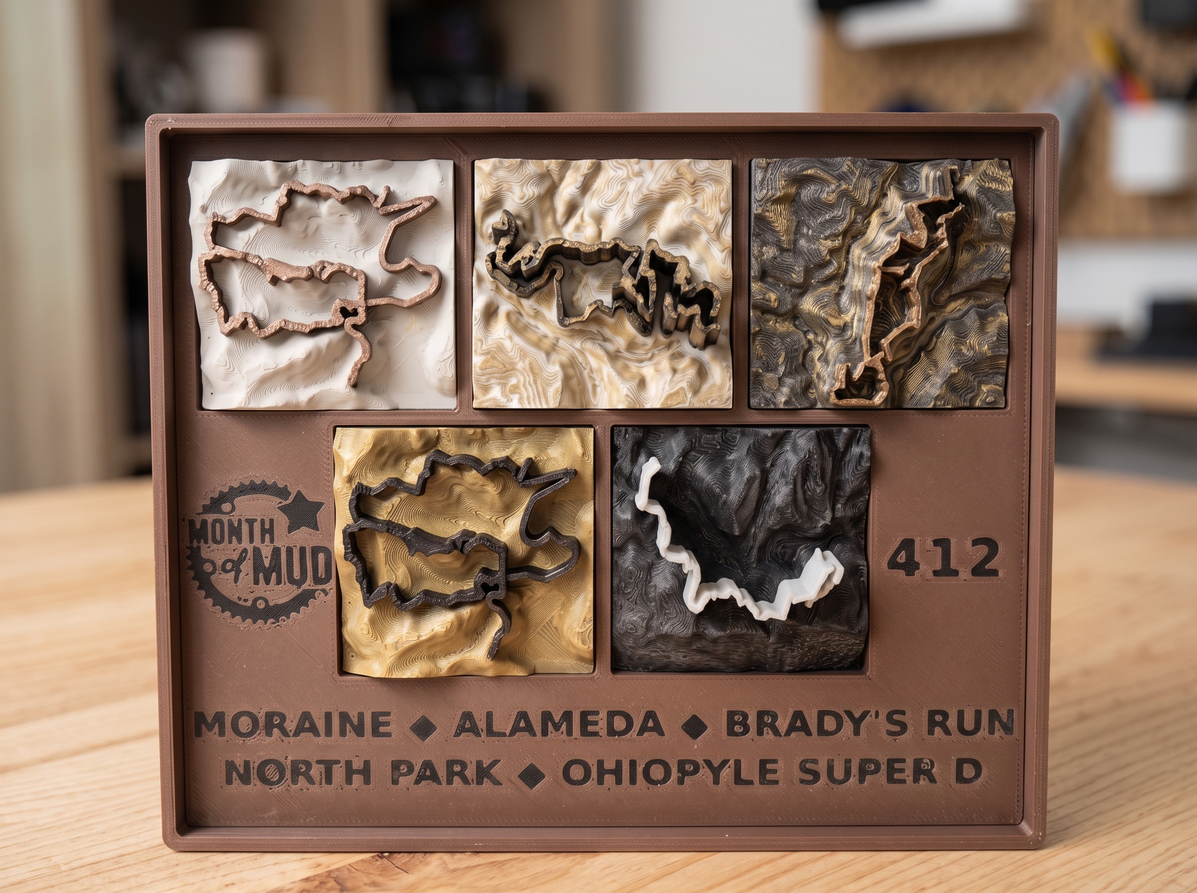 Modular 3D Topographic Event Display Frame & GPX Route Insert System